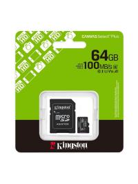 KINGSTON 64GB CANVAS SELECT PLUS SDCS3/64GB GEN3 MICRO SDXC UHS-I 100MB/S (SDCS3/64GB) Hafıza Kartı